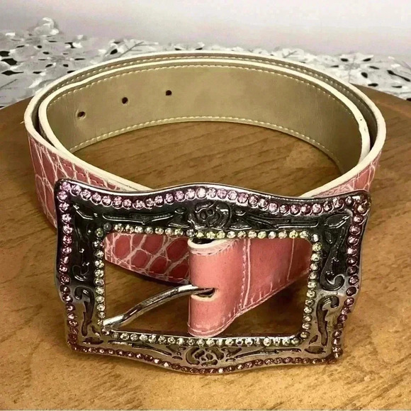 BERGE Pnk Camo Genuine Leather Made in Italy Small - Picture 1 of 7